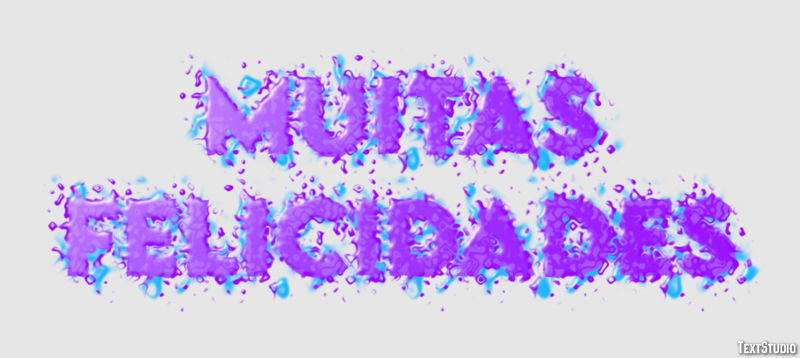 Muitas Felicidades Efeito do texto