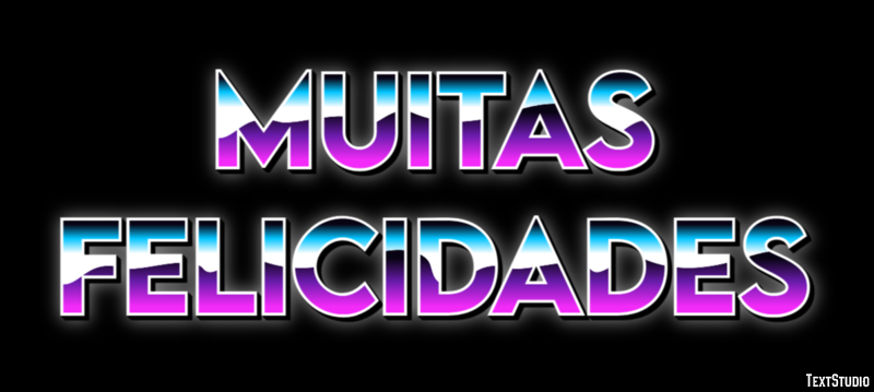 Muitas Felicidades Efeito do texto