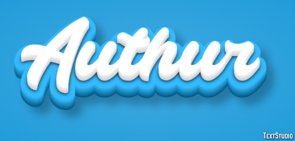 Authur Text effect