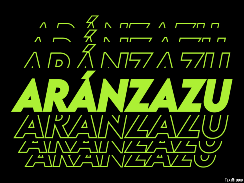 Aránzazu Efecto de texto