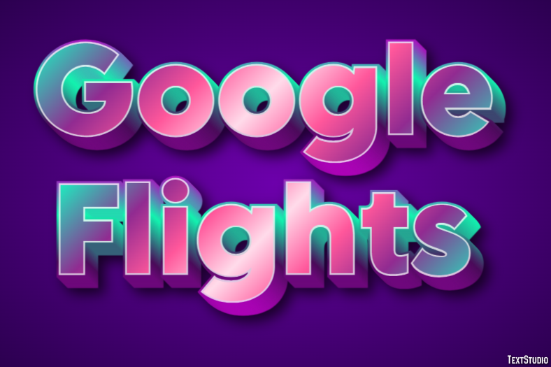 Google Flights Tekst Effect