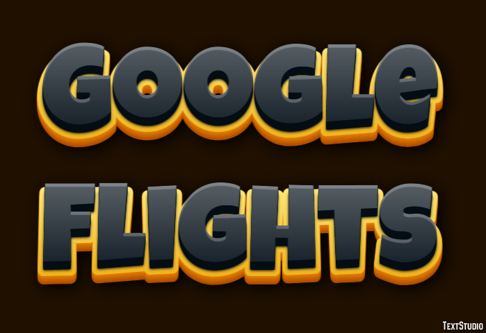 Google Flights Tekst Effect