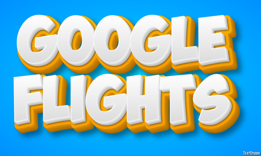Google Flights Tekst Effect