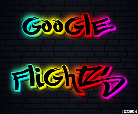 Google Flights Tekst Effect