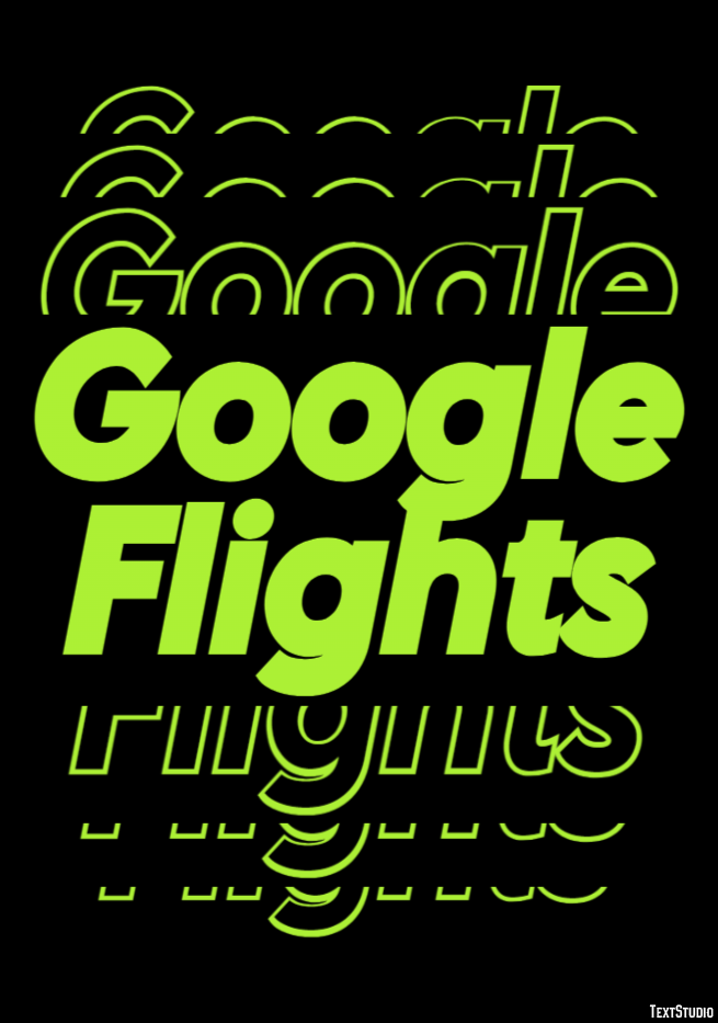 Google Flights Effetto testo