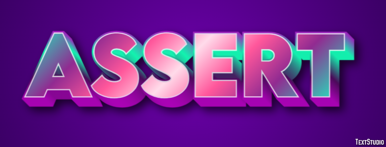 Assert Texteffekt