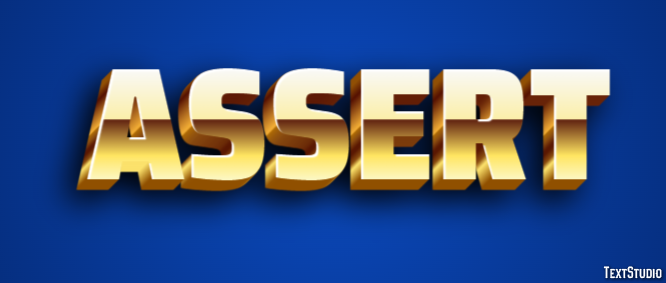 Assert Texteffekt