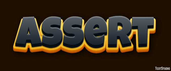 Assert Texteffekt