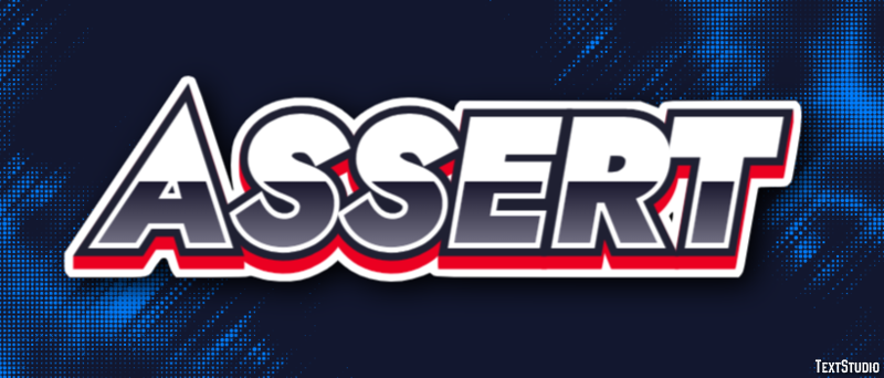 Assert Texteffekt