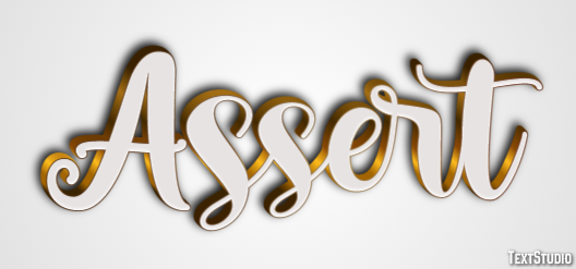 Assert Effetto testo