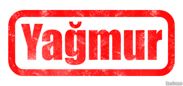 Yağmur Metin efekti