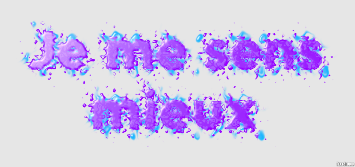 Je me sens mieux Effet de texte
