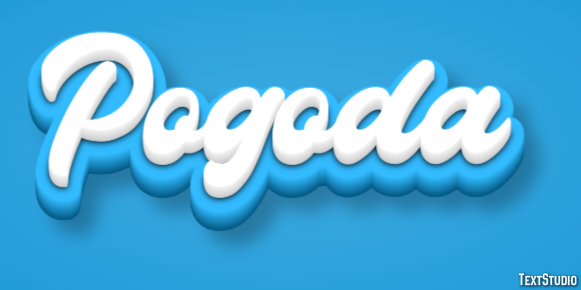 Pogoda Efeito de texto