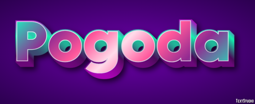 Pogoda Tekst effect