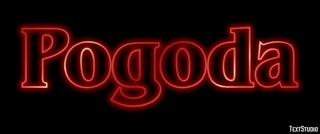 Pogoda Efeito de texto