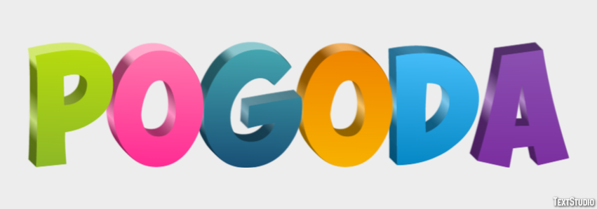 Pogoda Tekst effect