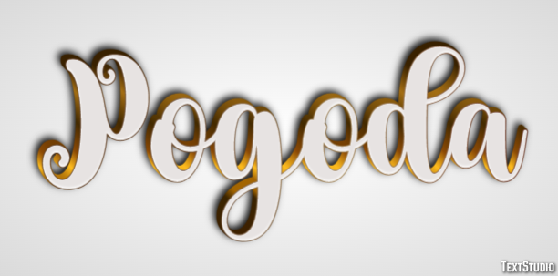 Pogoda Efeito de texto