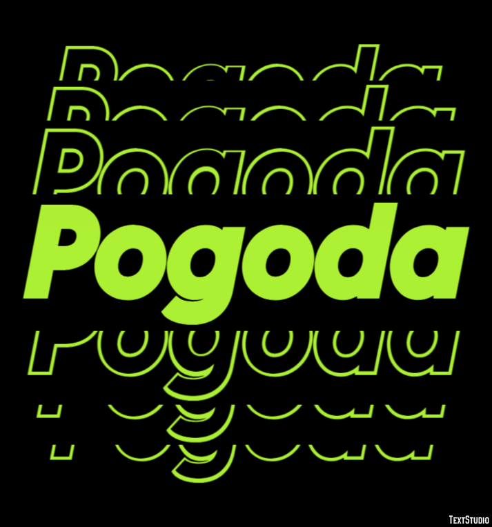 Pogoda Efeito de texto