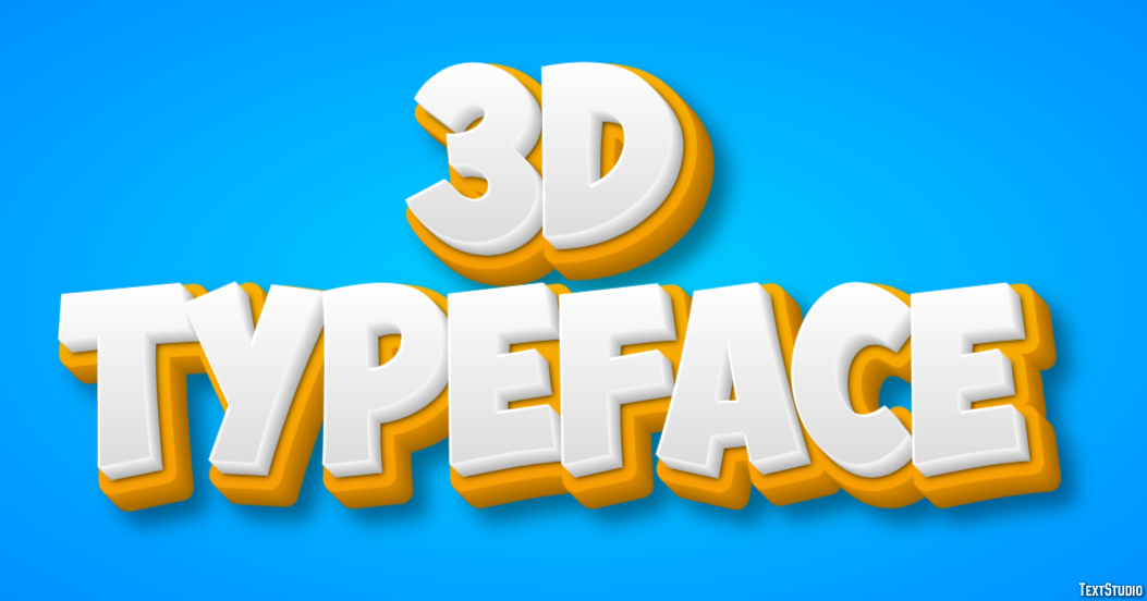 3d Typeface Metin Efekti