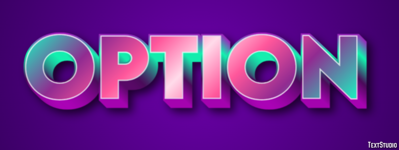 Option Text Effect
