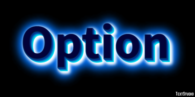 Option Text Effect