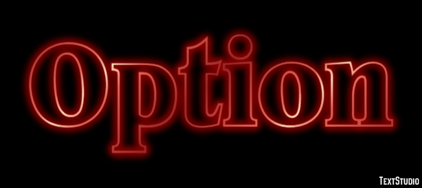 Option Text Effect