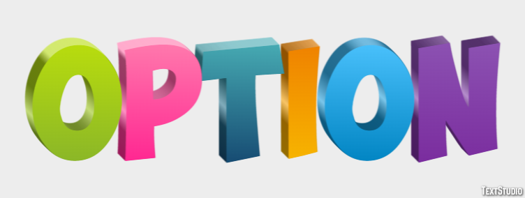 Option Text Effect