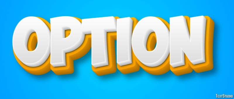 Option Text Effect