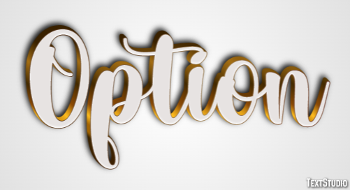 Option Text Effect