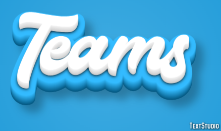 Teams Эффект текста