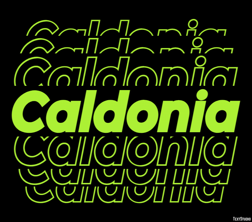 Caldonia Text effect