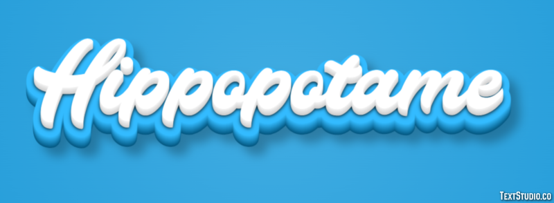 Hippopotame Effet de Texte