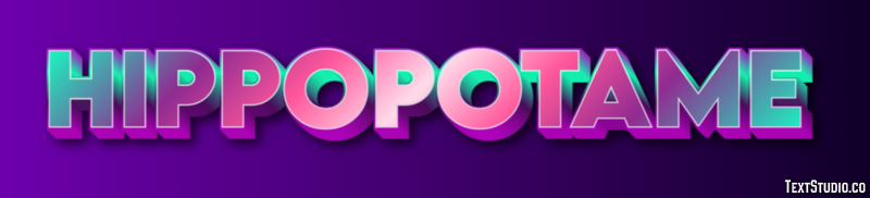 Hippopotame Effet de Texte