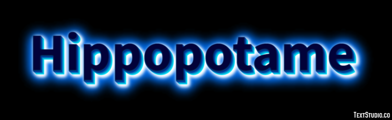 Hippopotame Effet de Texte