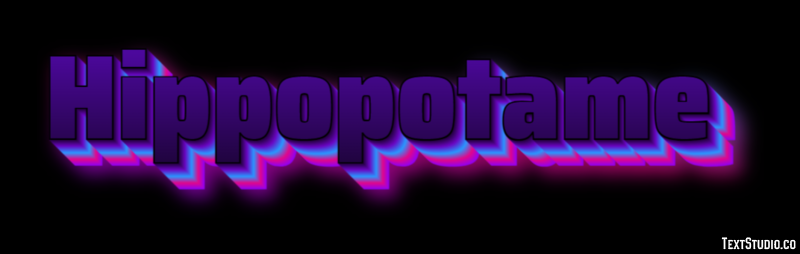 Hippopotame Effet de Texte