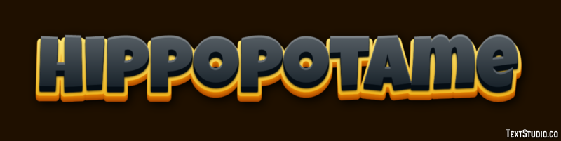Hippopotame Effet de Texte