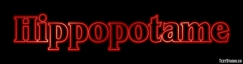 Hippopotame Effet de Texte