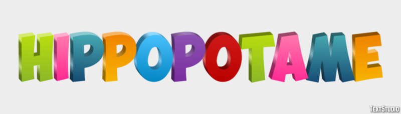 Hippopotame Effet de Texte