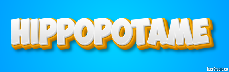 Hippopotame Effet de Texte
