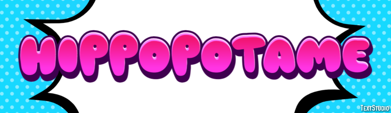 Hippopotame Effet de Texte