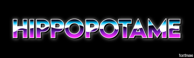 Hippopotame Effet de Texte