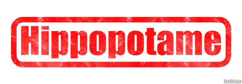 Hippopotame Effet de texte