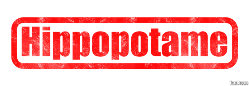 Hippopotame Effet de Texte