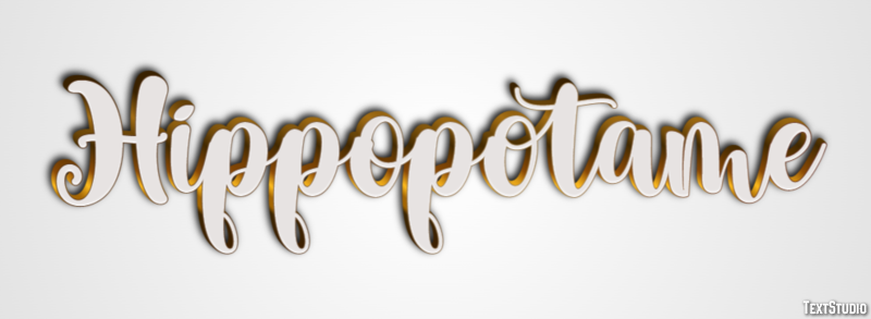 Hippopotame Effet de Texte