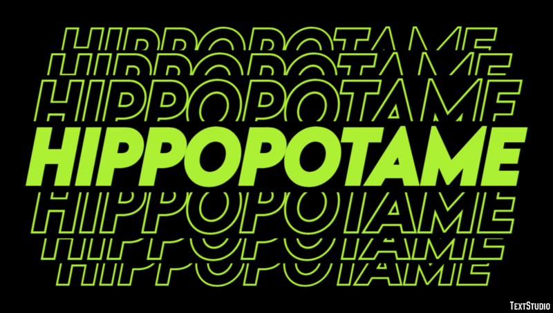 Hippopotame Effet de Texte