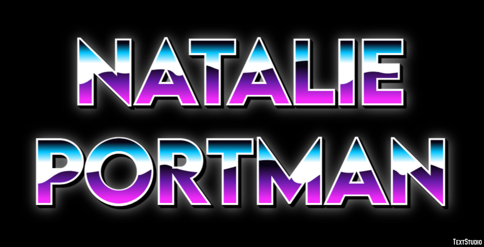 Natalie Portman テキスト効果