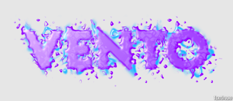 Vento Efeito do texto
