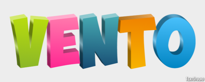 Vento Efeito de texto