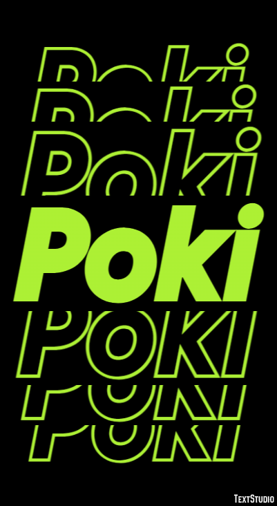 Poki Effet de Texte