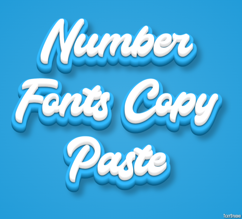 Number Fonts Copy Paste Metin Efekti